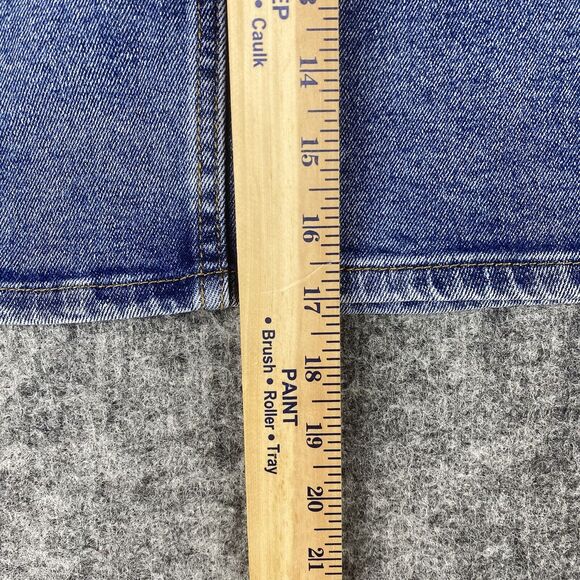 Vintage 90s Jean Denim Mini Skirt Women Medium Blue Paperbag Waist 90s - Picture 8 of 8